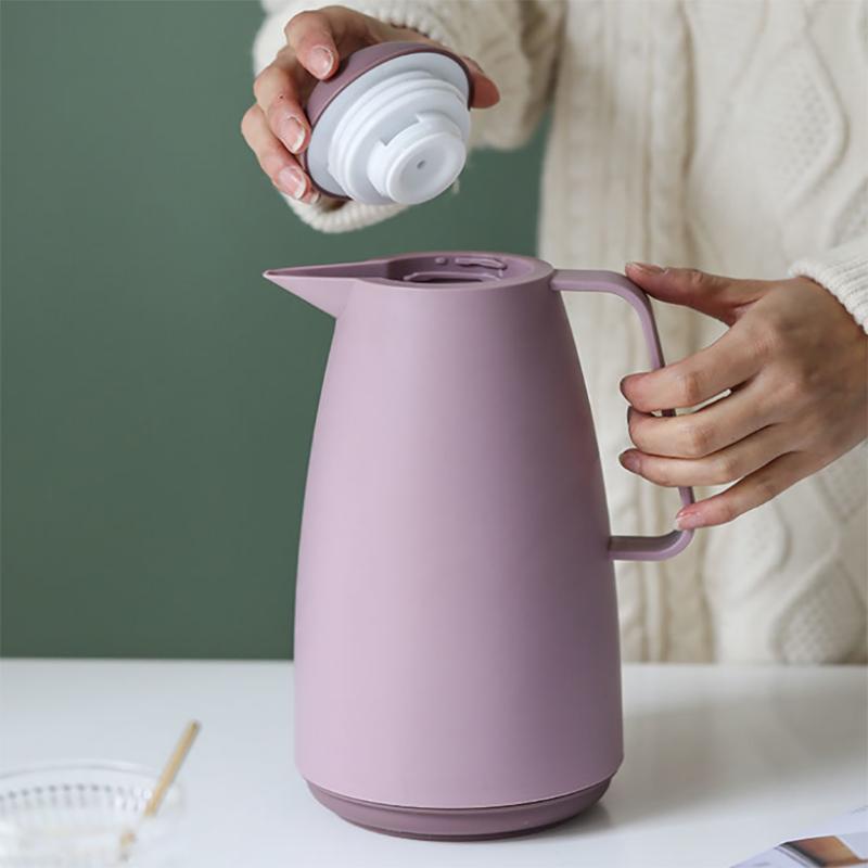 Pentola isolante Bollitore piccolo per uso domestico Bollitore piccolo isolante Thermos per dormitorio studentesco Bollitore rosso fiele Thermos da 1 litro