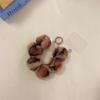Cute Hairy Leopard Print Mobile Phone Lanyard Wrist Strap Lady Hand-Held Chain Short Anti-Lost Cell Phone Keychain Pendant