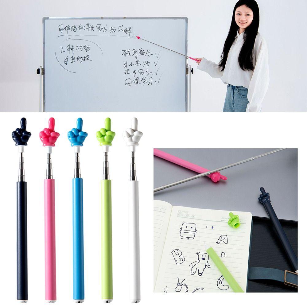 Telescopic Rod Teaching Pointer Finger Design Teaching Stick Classroom Finger Pointer  Students