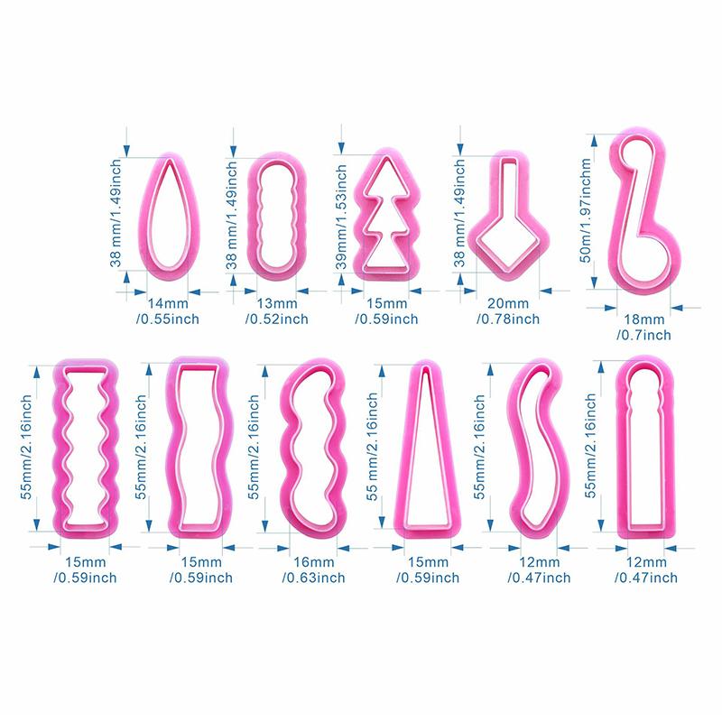 1Set Polymer Clay Earring Cutter Multiple Shapes Clay Cutter Geometric Shape Clay Pendant Polymer Clay Tool Cookie Cutter