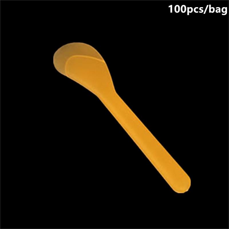 100 Stück Gesichtsmasken-Sticks Kosmetische Spatel Löffel DIY Gesichtsmasken-Löffel Beauty Make-up-Sticks Schlamm-Mischwerkzeuge Hautpflege Beauty-Werkzeug