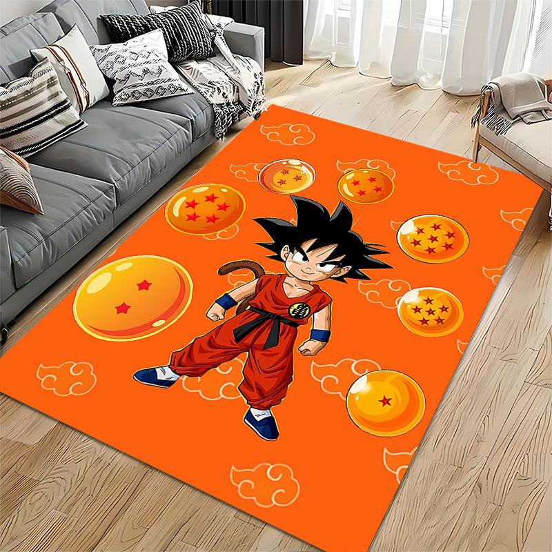 Dragon Balls Anime Kid Carpet suitable as a non-slip mat for the living room or bedroom sofa