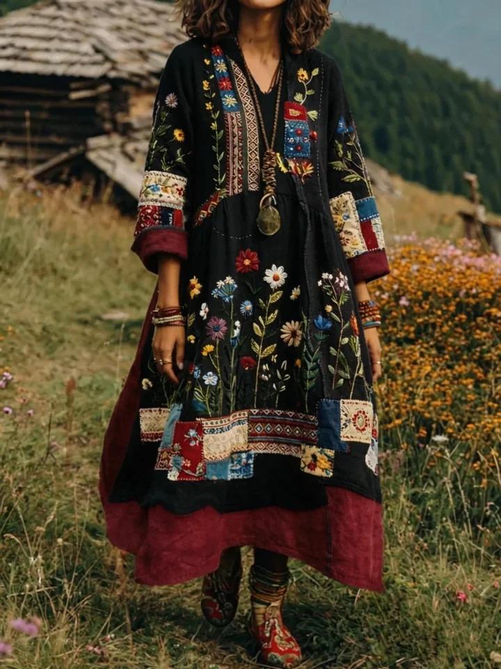 European and American new shirts, dresses, bohemian vacation style pendulum skirts, printed dresses
