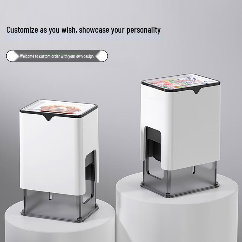 Stackable Four-Color Stamp with Automatic Pop-Up Lid, Clear Imprint, Customizable Patterns - Upgraded Design.