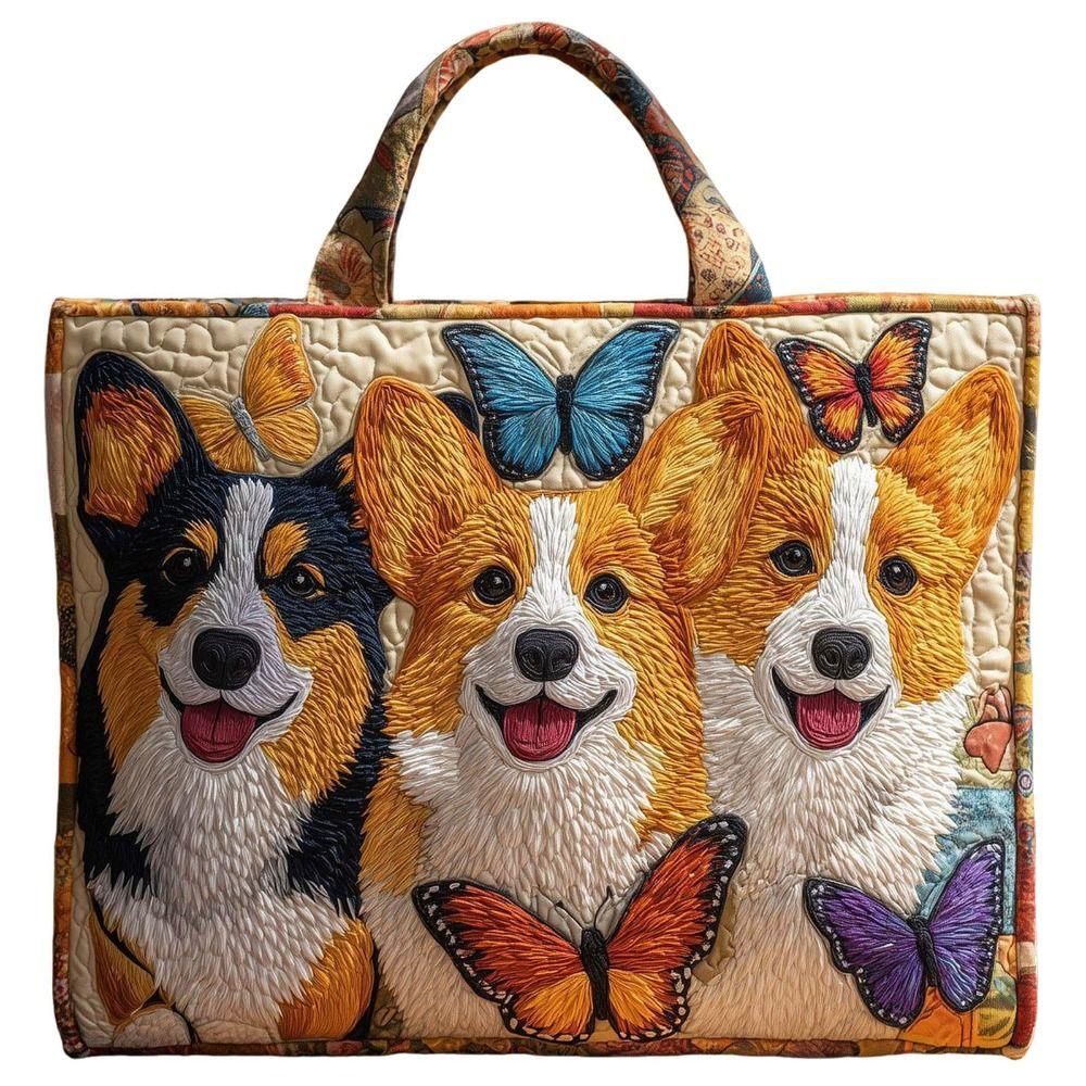 Vintage gesteppte Damentasche 3D-Druckmuster Leichte Canvas-Umhängetasche Große Kapazität Baumwoll-Reisehandtasche