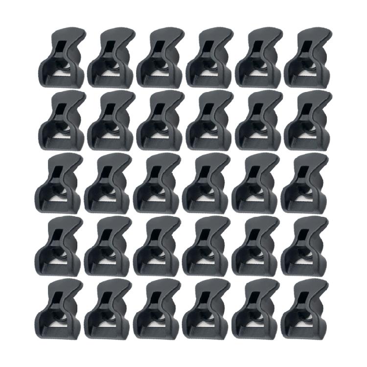 

30lots Flexible Tent Line Clip with Solid Construction for Camping Shelter Cover and Shade Application 1
