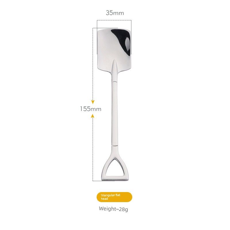Jojo's L. Pd.Pick. Creative Shovel-Shaped Spoon 304 Stainless Steel Spoon Ice Cream Dessert Spoon | Choose Carefully.