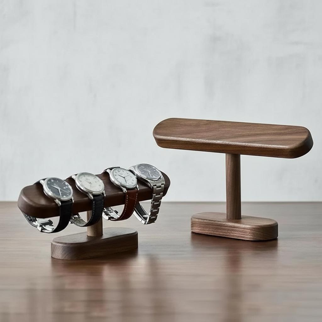Walnut Watch Bracket Display Holder Jewelry Bracket Chain Anklets Hanger StandRacks Organizer For Counter Shows