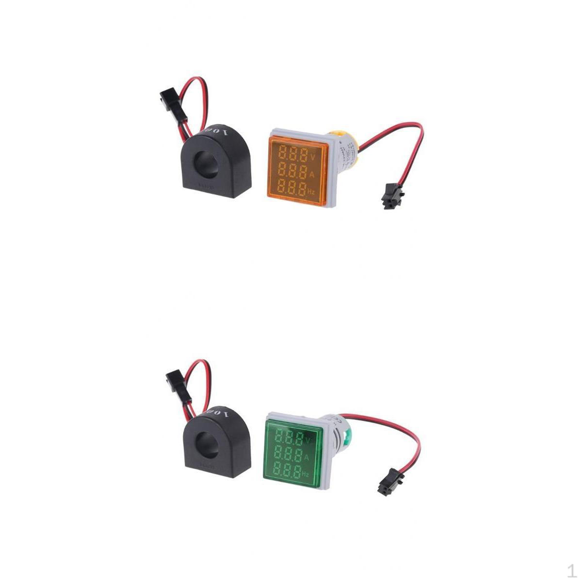 

2 Pieces LED Digital Hertz Meter Voltage Current Indicator
