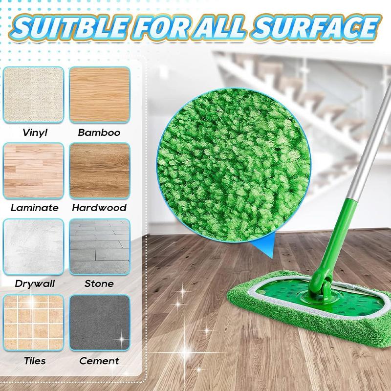 Removable Mop Cloth Cover Washable Multifunctional Flat Mop Cloth Cover Reusable 4 Pieces/pack
