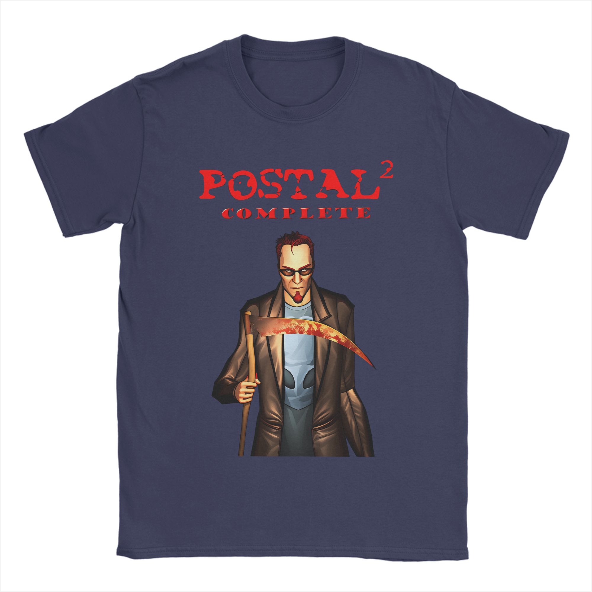 

Postal Dude Game TShirt for Men Humor Pure Cotton Tees Round Neck Short Sleeve T Shirt Plus Size Clothes 4XL