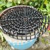 Griglia Protettiva per Vaso da Fiori a Doppio Uso con Tagli Spinati Copertura in Plastica per Piante da Interno ed Esterno, Previene Scavare di Gatti e Cani