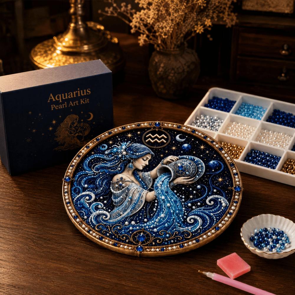 Entry-level 12 Constellation Painting Kit Round Beads DIY Craft Set Home Decor