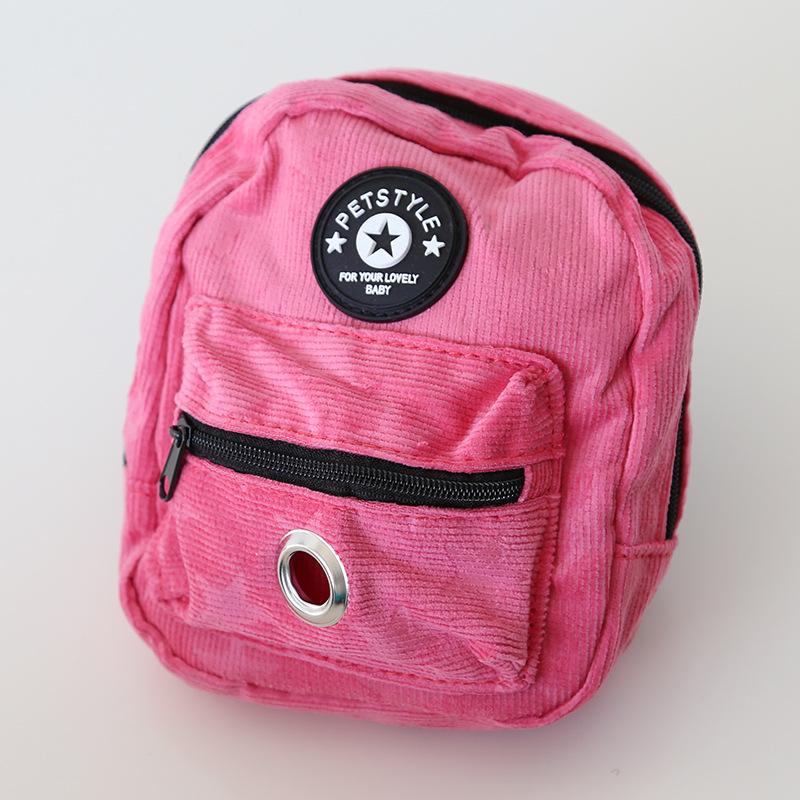 Autumn Winter Pet Mini Backpack Outdoor Puppy Animal Dog Self Carrier School Bag With Poop Bag Dispenser Walking Snack Travel
