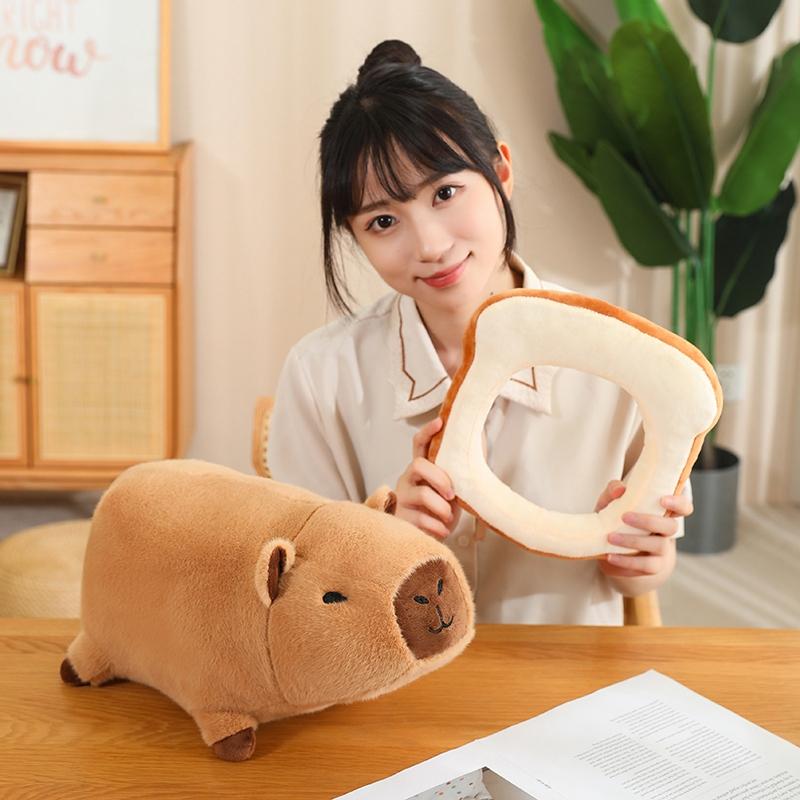 25/35cm Cosplay Capybara Animal Plush Pillow Stuffed Fluffy Lion Bee Flower Cartoon Plushie Birthday Gift