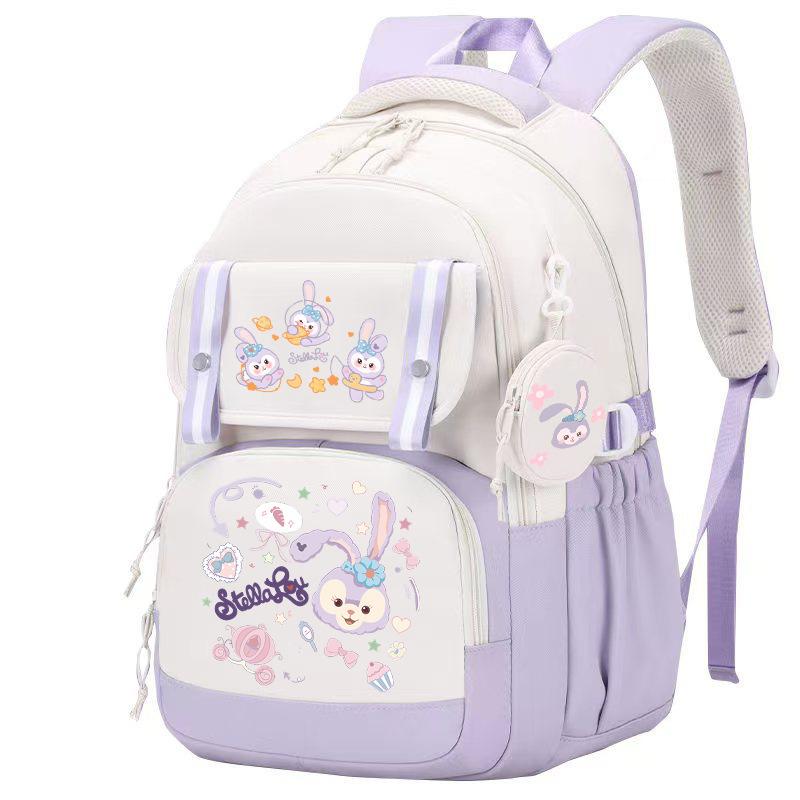 Campus Versatile Student School Bag Sweet Small Fresh Printed Backpack Macaron Color