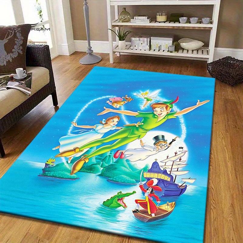 1pc Peter Pan Pattern Area Rug Soft Flannel Floor Mat for Living Room,Office,Bedroom and Carpet,Sofa Coffee Table Floor Mat