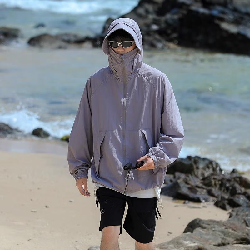 XIN SHENG XIANG Unisex Ice Silk Sun Protection Hoodie