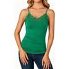 Canottiere Estive da Donna in Pizzo Scollo a V Eleganti con Spallino Sottile Blusa Vestibilità Aderente Monocolore Semplice Dolce Casual Senza Schiena Moda Camicie Eleganti