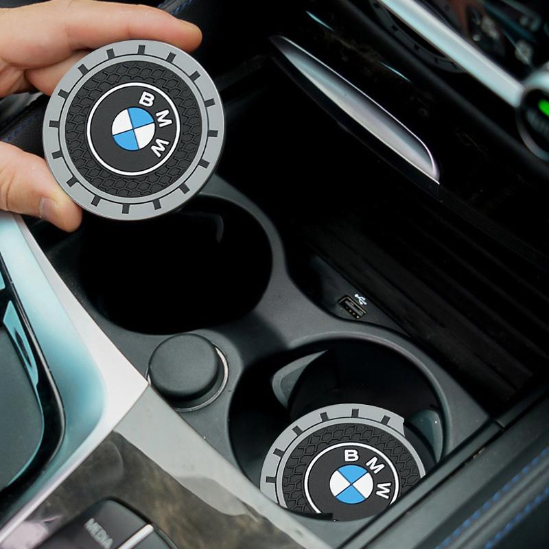 For BMW M 2026 New 2Pcs Car Interior Bottle Holder Anti-slip Mat Water Cup Pad For BMW E60 E70 E82 E88 E90 E92 F01 F10 F30 G01 G20 G21 G11 F15 X3