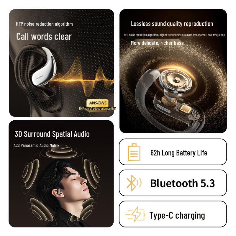Newman LY62 Bone Conduction Sports Bluetooth Headset