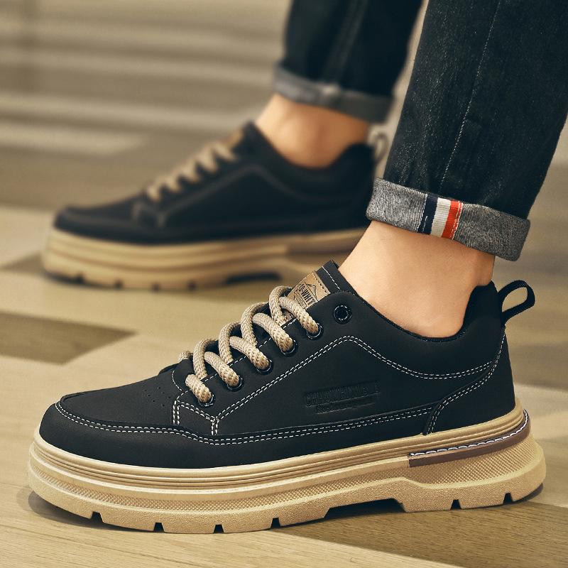 Men's Tooling Shoes 2024 Autumn and Winter New Versatile Outdoor Big Head Tooling Shoes Platform Non-slip Kick Not Rotten Martin Shoes