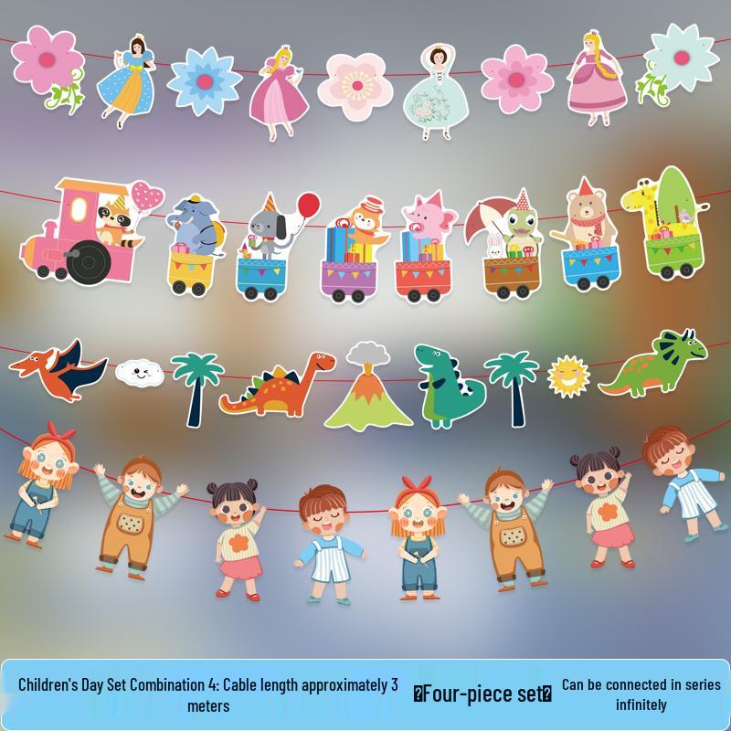 Kreative Back-to-School Cartoon Banner Dekoration für Klassenzimmer und Kindergärten