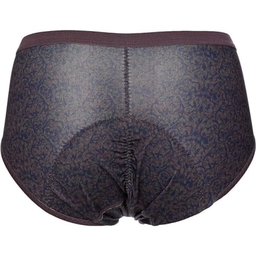 Atsugi Shefree Women's Damask Sanitary Panties (87430AS) for Heavy Flow, Dark Brown