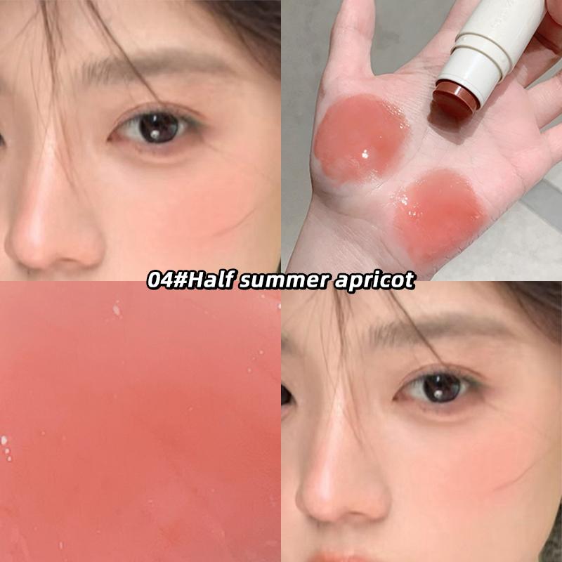 

Gege Bear Hydrating Blush&Highlight Stick, натуральные увлажняющие румяна-стик, хайлайтер с высоким блеском и мелким блеском, подходит для путешествий