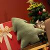 Nordic Style Faux Lambswool Christmas Tree Throw Pillow - Living Room Cushion for New Year Festive Decor