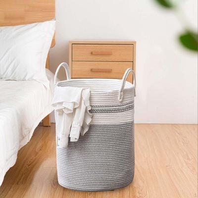 Coș de jucării pentru bebeluși, coș de depozitare a hainelor, coș de rufe țesut pentru baie, stil Boho