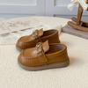 Girls' Velcro Princess Shoes - Soft Sole Leather, 2025 Spring/Autumn Korean Style