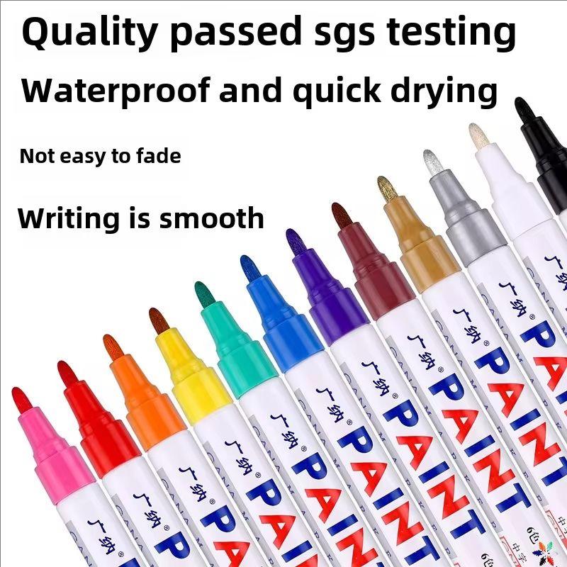 NewUpgrade Car Paint Pen Waterproof Car Wheel Tire Oily Painting Mark Pen Auto Rubber Tyre Tread CD Metal Permanent Paint Marker