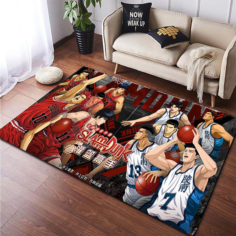 Slam Dunk Digital Painting Carpet for Living Room Large Area Rug Black Soft Carpet Home Decoration Mats Boho Rugs Picnic