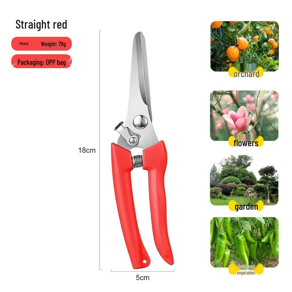 Heavy Duty Stainless Steel Pruning Shears - Multipurpose Garden and Fruit Picking Scissors