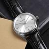 KNIS Automatic Made in Sapphire 10 ATM Water White Black Men's Watch, Japan, Crystal, Resistance, Silver, Leather, KN001-WHBKLE