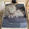 1 Stück Flannelldecke mit 'Low Tide Twilight'-Print, Hohe Qualität für alle Jahreszeiten, Heimdekoration, Wärme und Komfort, Perfekt für Weihnachtsgeschenke