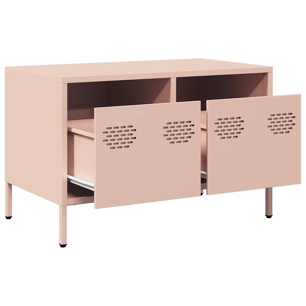 Vidaxl Szafka Rtv, Różowa, 68X39X43,5 Cm, Stal Walcowana Na Zimno