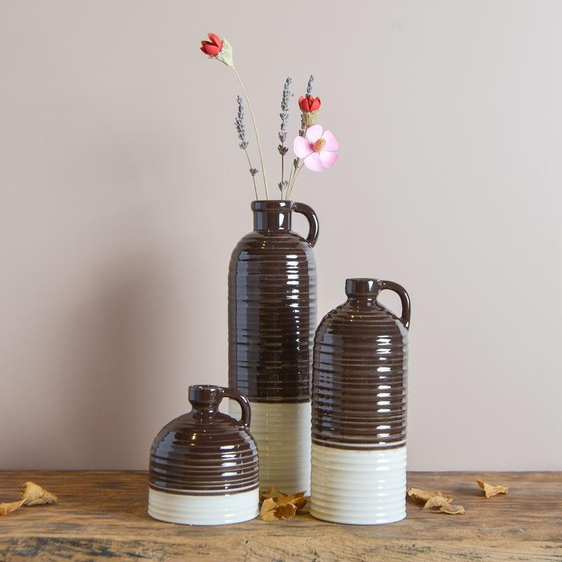 

Керамические вазы Предметы интерьера Ремесла Фарфоровая ваза Украшение Аксессуары для дома Современный минималистский 8.9*8.9*10.2