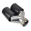 BMW Car Modification Carbon Fiber Dual/Quad Exhaust Pipe with M Logo - Y-Shaped Tailpipe