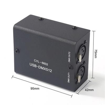 USB para DMX512 Controle de Luz LED Controlador de Iluminação de Palco Canais Módulo Decodificador com CD