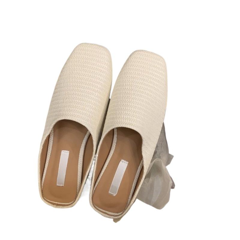 Fashion Hot Selling 2025 Flat Toe Shallow Lazy Slipper Boat Backless Mule Shoes Soft Loafers High Back Simple Classic Retro Personality