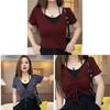 Private Style T Shirt With Drawstring And Pleated Design For Summer Casual Wear