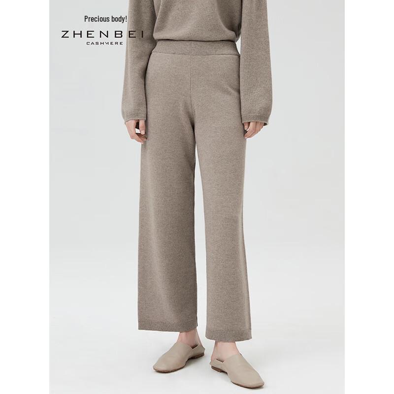 

Zhenbei Women s Winter Warm 100% Cashmere Straight-Leg Pants M