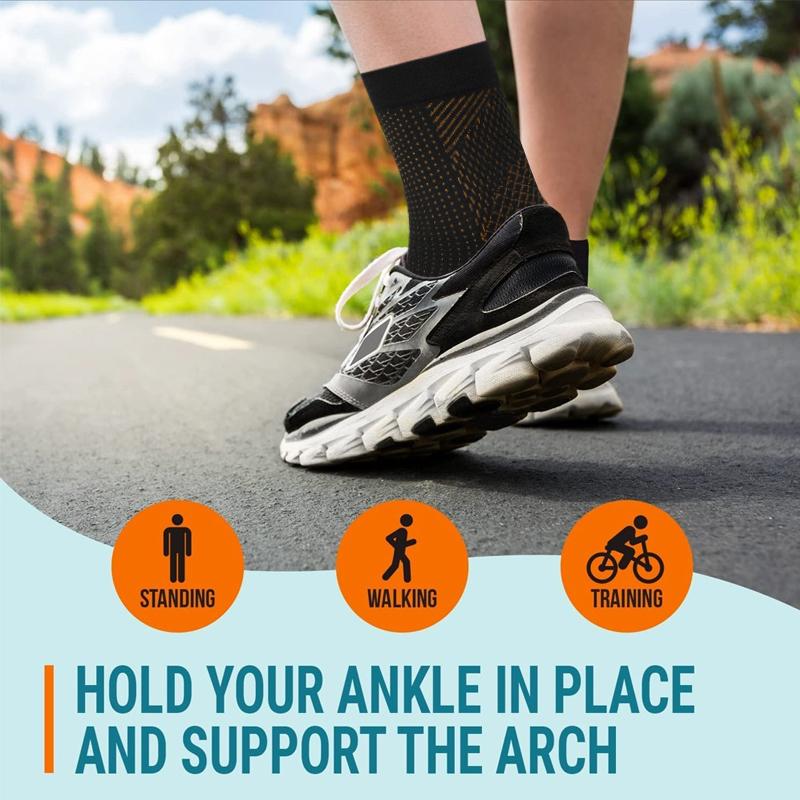 S-2XL Open Toed Sock Men Ankle Compression Foot Protect Angel Sleeve Heel Arch Support Pain Relief  Sports Socks Women Socks