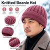 Thick Warm Fleece Lined Beanie Ear Protection Warm Skull Cap Fashion Winter Knit Hat  Men Women
