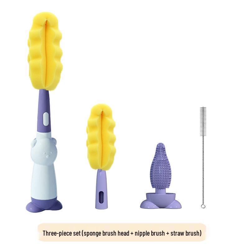 Silicone Baby Bottle & Nipple Cleaning Brush Set