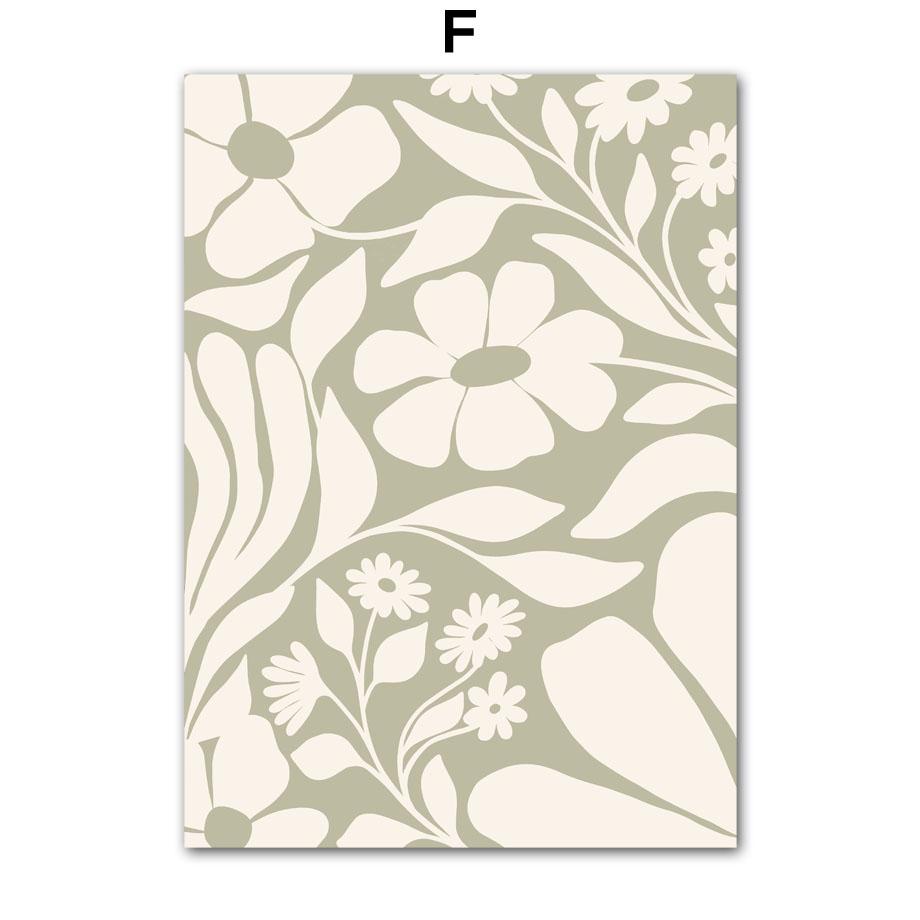 Flowers Coral Butterfly Shapes Abstract Wall Art Canvas Painting Nordic Posters And Prints Wall Pictures For Living Room Decor