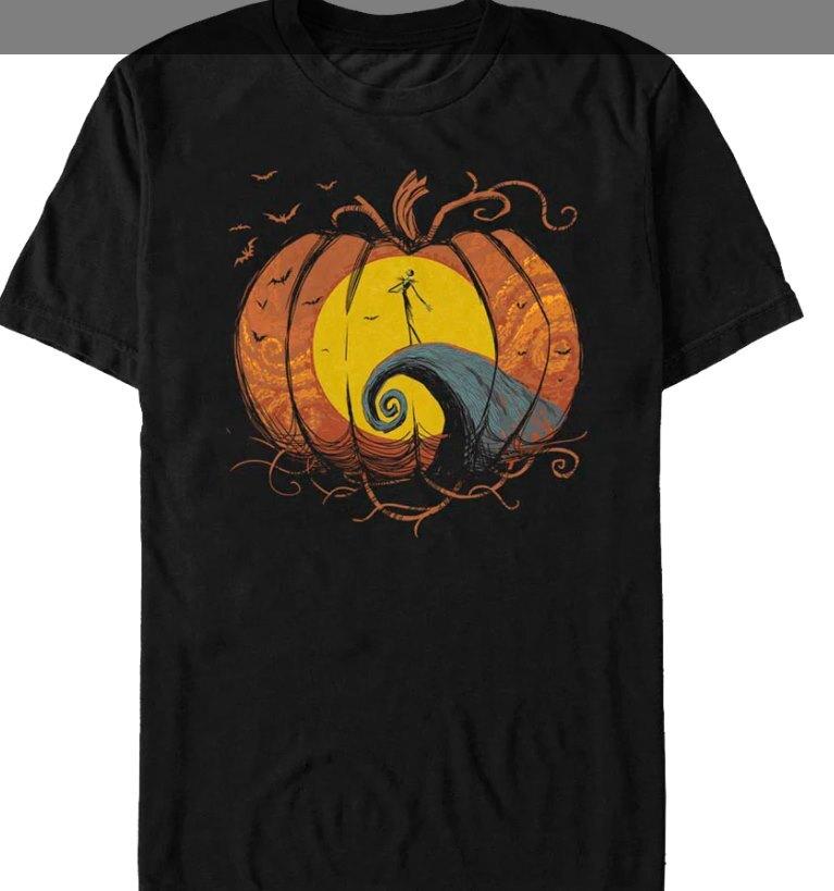 Pumpkin Silhouette Nightmare Before Christmas T-Shirt S