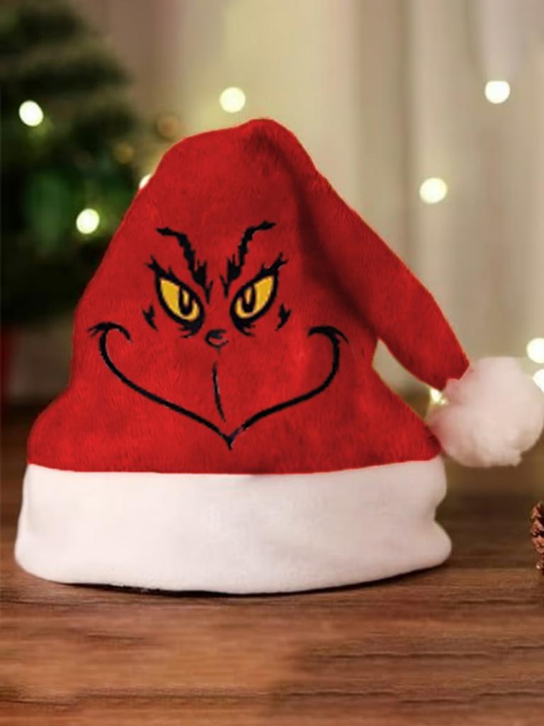 Grinch Christmas Hat With Thick Fleece For Winter Holiday Celebrations